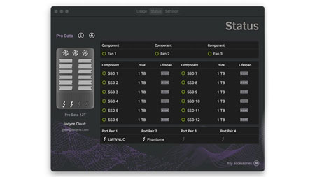 iodyne Pro Data app interface