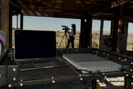 iodyne Pro Data connected to a laptop
