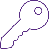 purple passkeys icon