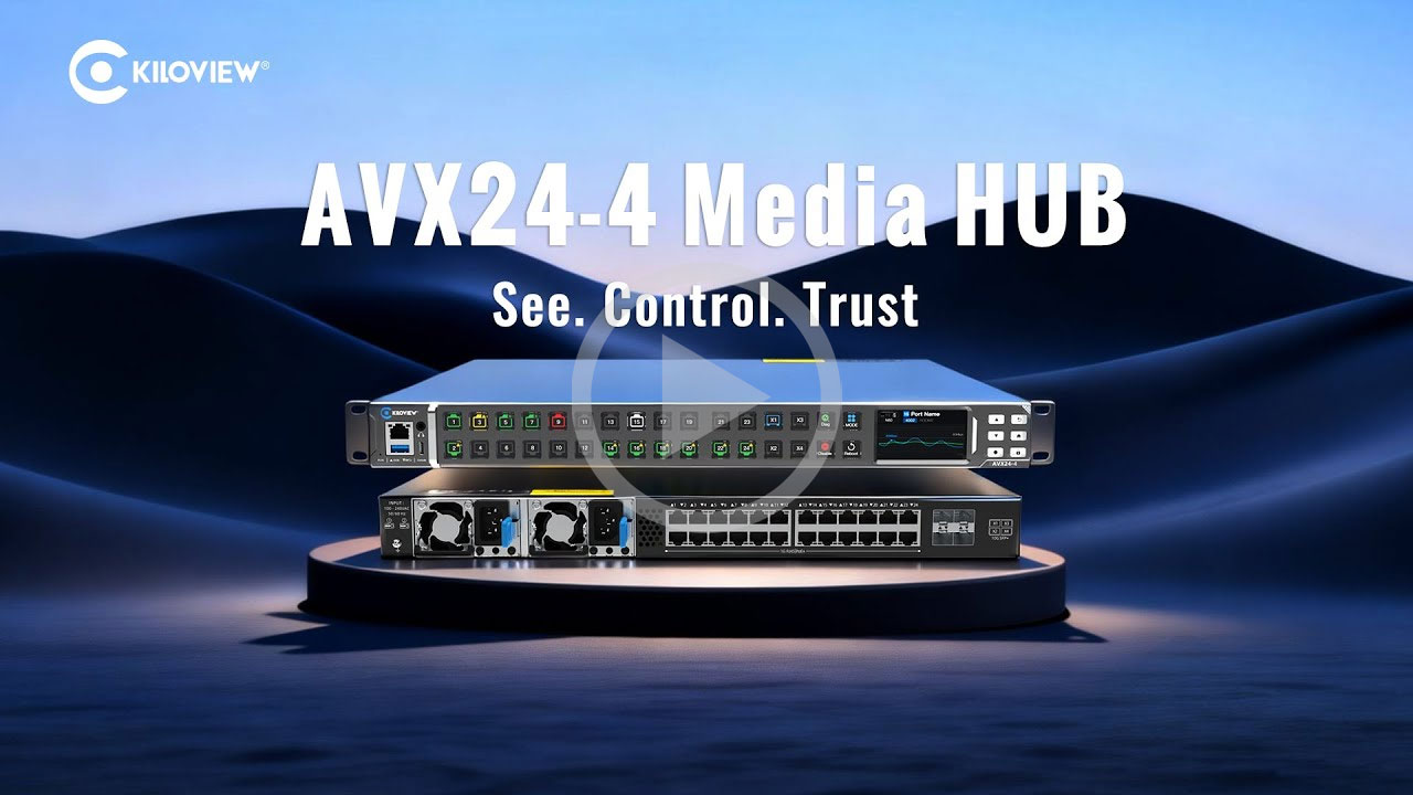 video thumbnail showing the key features of the kiloview media hub