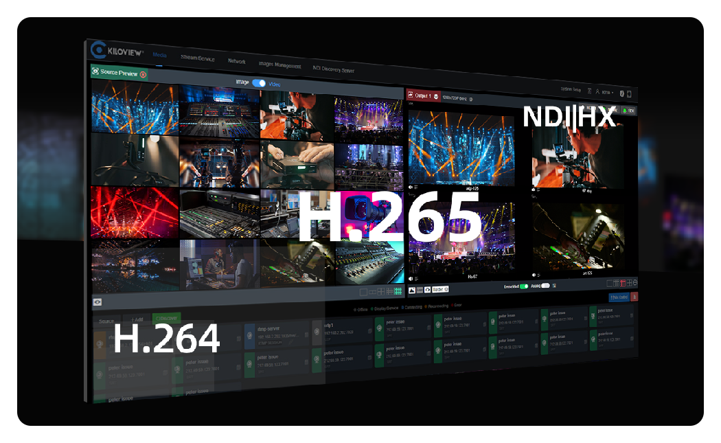 codec example of the kiloview SDI/HDMI Video Decoder