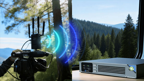 KiloLink Station Pro  wirelessly bonding with a camera encoder