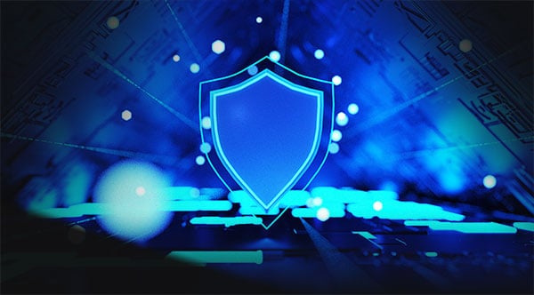 blue security shield icon