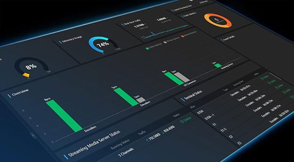 angled view of the KiloLink Station Pro interface