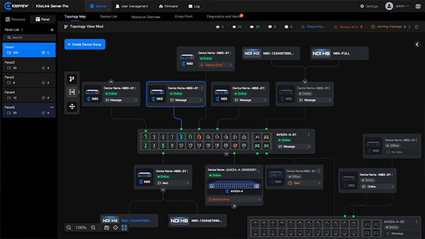 KiloLink Station Pro management interface