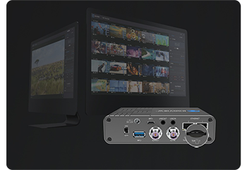 Kiloview N50 NDI decoder on black background