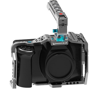 Kondor Blue Blackmagic Pocket Cinema 6K Pro Camera Cage With Top Handle