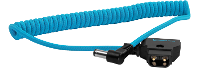 Kondor Blue 16in Coiled D-Tap to DC barrel connector for Sony C70 Cameras, monitors, lights