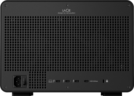 rear view of the lacie 8big pro5