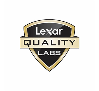 Lexar Quality Labs gold and black shield logo