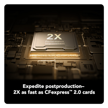 2x fater chip inside the cfexpress type a card
