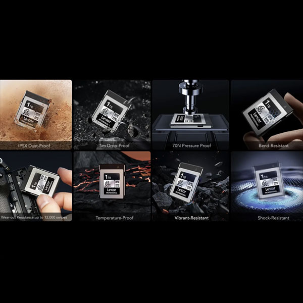different impacts on the lexar memory card