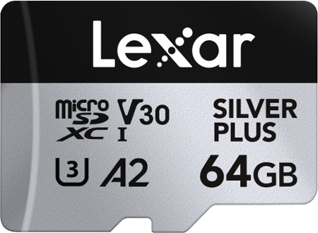 Lexar SILVER PLUS MicroSDXC UHS-I Memory Card 64GB