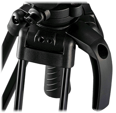 close up of the libec tripod accessory port