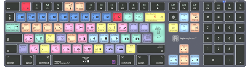 Logickeyboard Titan Wireless Adobe Premiere CC Keyboard for Mac