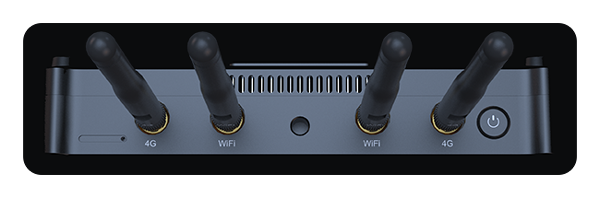 close up of the video camera monitor antennas