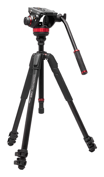 Manfrotto 502 Fluid Video Head Flat Base With 055 Video Aluminium Tripod