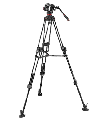 Manfrotto Fluid Video Head with 645 Fast Twin Leg Tripod