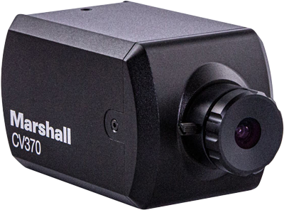 angled view of the Marshall CV370 Compact POV Camera