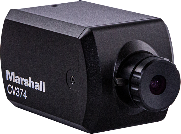 close up of the Marshall CV568 Miniature Global Camera lens