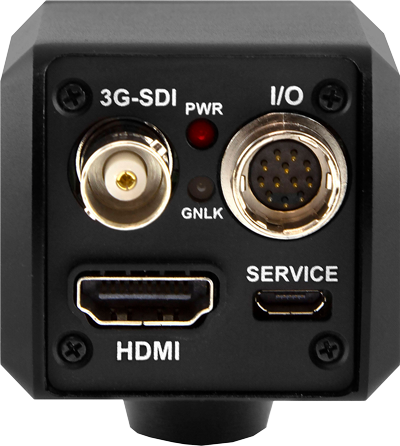 rear view of the Marshall CV566 Micro Genlock Camera