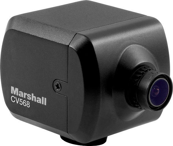angled view of the Marshall CV568 Miniature Global Camera