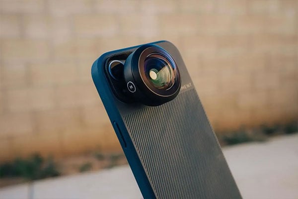 fisheye lens attached to a phone