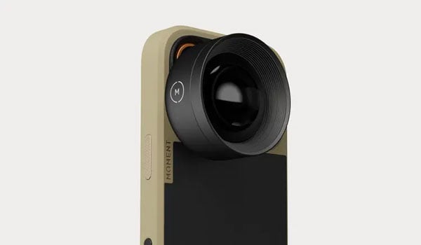 Moment Camera Case with lens attached