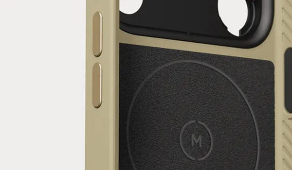 close up of the Moment Camera Case showing the lining