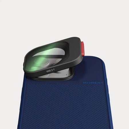 CineClear UV QuickLock Filter on a phone