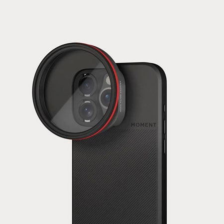 camra filtr attached to a phon