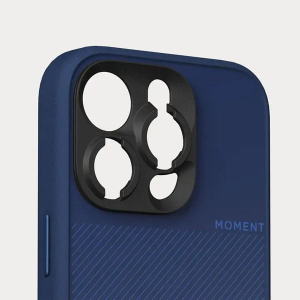 close up of the drop in mount attached to a moment case