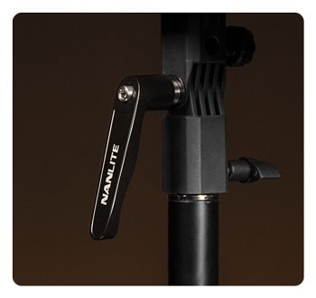close up of the nanlite fc 120b bottom bracket