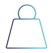 blue outline weight icon