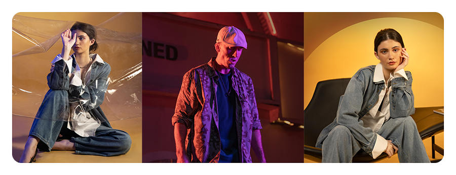 example images taken using different modes of the nanlite fc 500c
