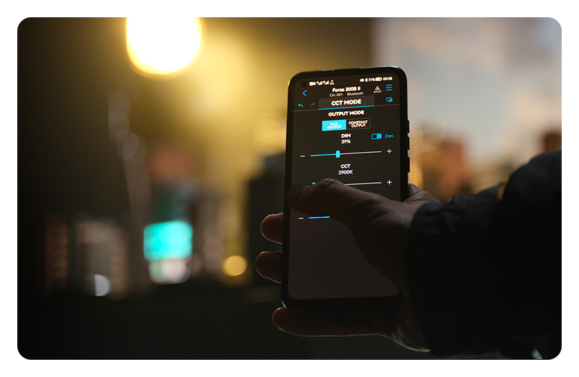 close up of someone using the nanlink app