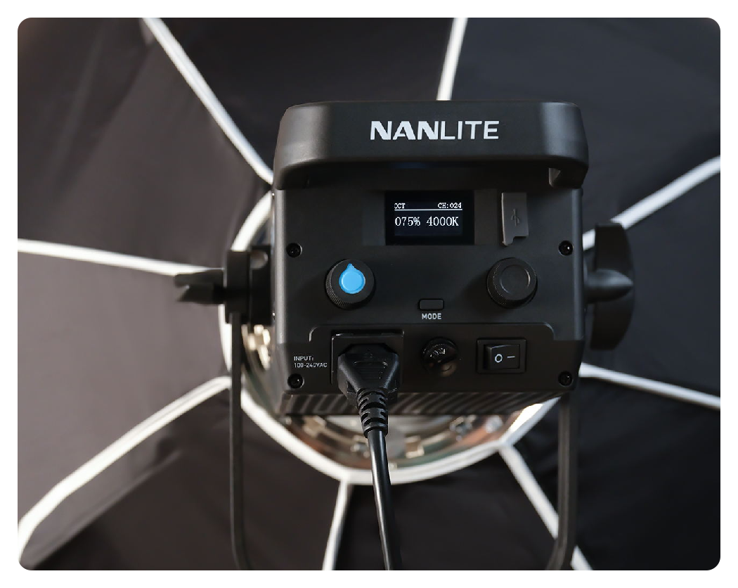 rear view of the nanlite fs 300b