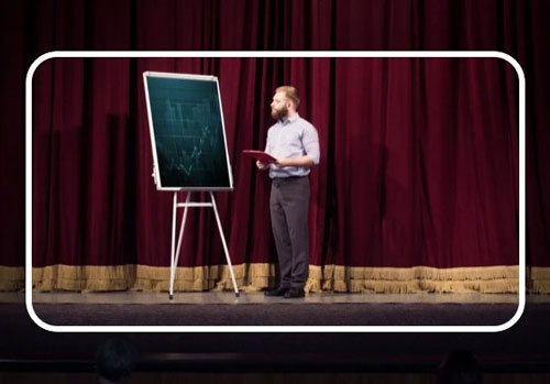 obsbot zone tracking example showing a teacher on stage