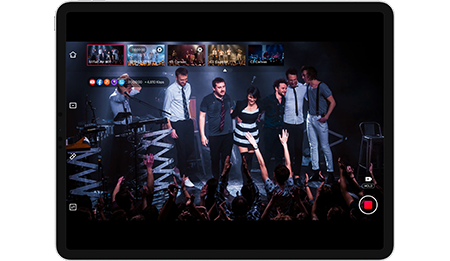 tablet showing Obsbot Live
