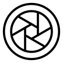 black aperture icon