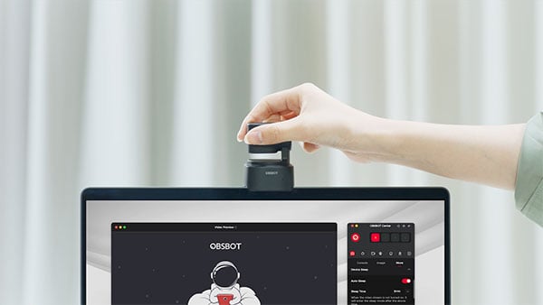 someone manually putting the obsbot tiny se into sleep mode