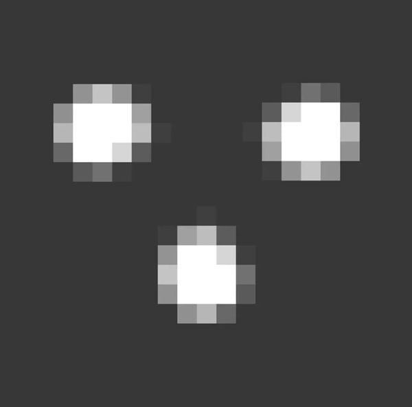 optitrack markers on a grey background
