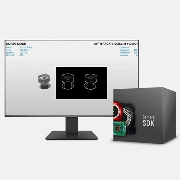 optitrack sdk on a monitor screens