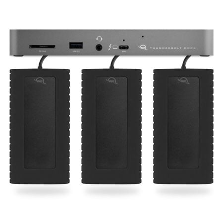 drives connected to the thunderbolt dock