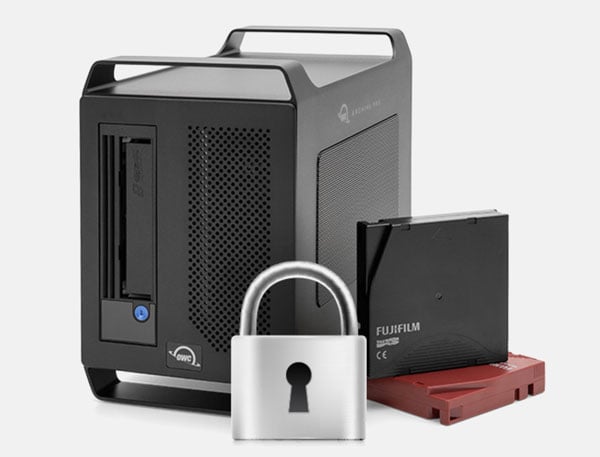 owc archive pro with pad lock and tapes