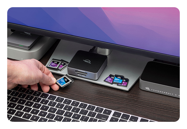 OWC Atlas Pro being inserted into a PC