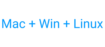 Blue text Mac + Win + Linux