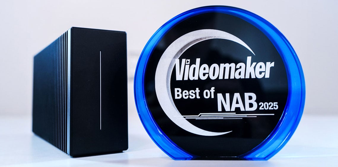front view of the thunderblade x12 with the videomaker best of NAB award