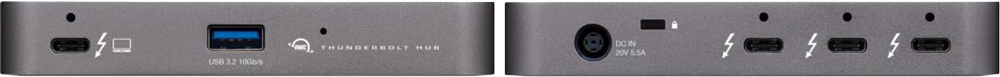 owc thunderbolt hub front and back view