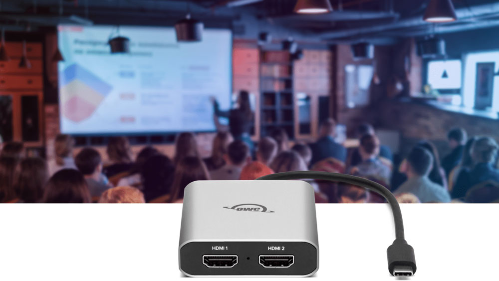 front view of the dual hdmi adapter